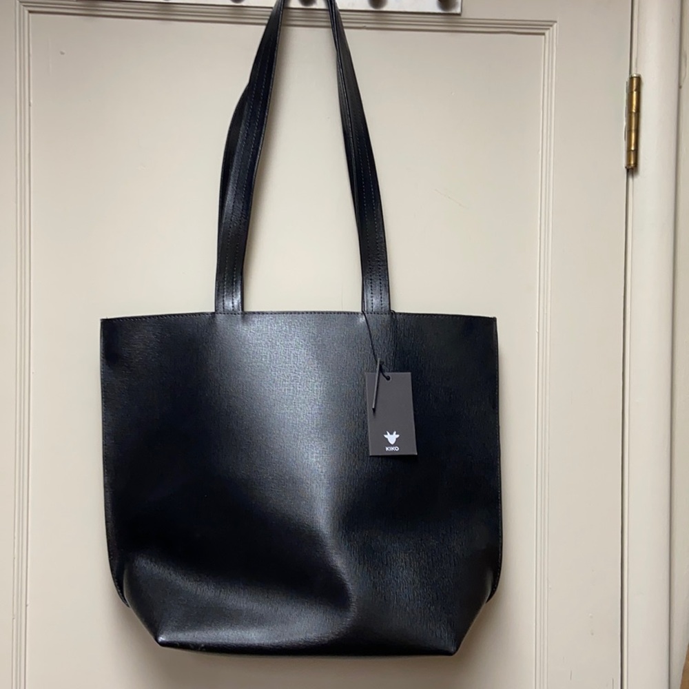 Kiko Black Leather Tote-NWT
